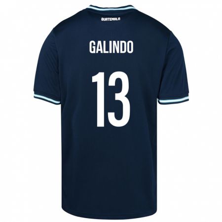 Kandiny Enfant Maillot Guatemala Alejandro Galindo #13 Bleu Tenues Extérieur 24-26 T-Shirt