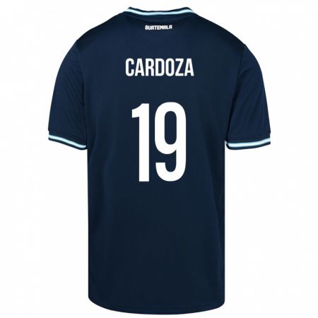 Kandiny Enfant Maillot Guatemala Elmer Cardoza #19 Bleu Tenues Extérieur 24-26 T-Shirt