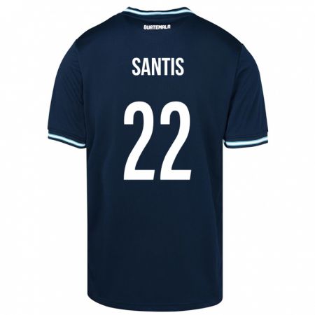 Kandiny Enfant Maillot Guatemala Diego Santis #22 Bleu Tenues Extérieur 24-26 T-Shirt