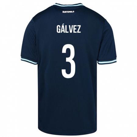 Kandiny Enfant Maillot Guatemala Fredy Gálvez #3 Bleu Tenues Extérieur 24-26 T-Shirt