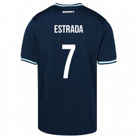 Kandiny Enfant Maillot Guatemala Javier Estrada #7 Bleu Tenues Extérieur 24-26 T-Shirt