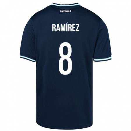 Kandiny Enfant Maillot Guatemala Dennis Ramírez #8 Bleu Tenues Extérieur 24-26 T-Shirt