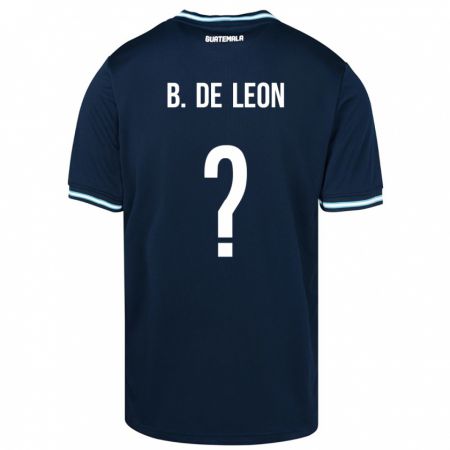 Kandiny Enfant Maillot Guatemala Brandon De Leon #0 Bleu Tenues Extérieur 24-26 T-Shirt