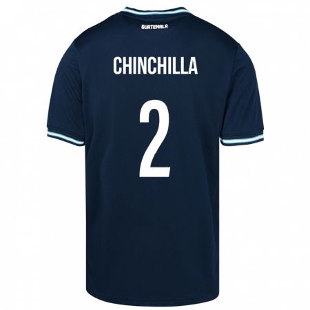 Kandiny Enfant Maillot Guatemala Nicolás Chinchilla #2 Bleu Tenues Extérieur 24-26 T-Shirt