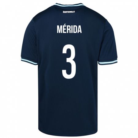 Kandiny Enfant Maillot Guatemala Daniel Mérida #3 Bleu Tenues Extérieur 24-26 T-Shirt