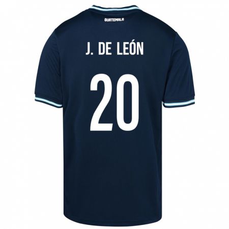 Kandiny Enfant Maillot Guatemala Jorge De León #20 Bleu Tenues Extérieur 24-26 T-Shirt