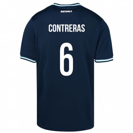 Kandiny Enfant Maillot Guatemala María Contreras #6 Bleu Tenues Extérieur 24-26 T-Shirt