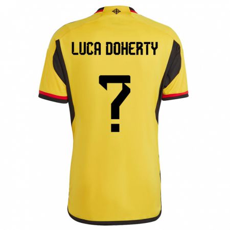 Kandiny Enfant Maillot Irlande Du Nord Luca Doherty #0 Blanc Tenues Extérieur 24-26 T-Shirt