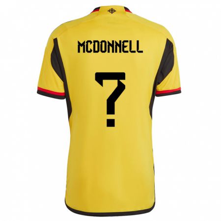 Kandiny Enfant Maillot Irlande Du Nord Noah Mcdonnell #0 Blanc Tenues Extérieur 24-26 T-Shirt