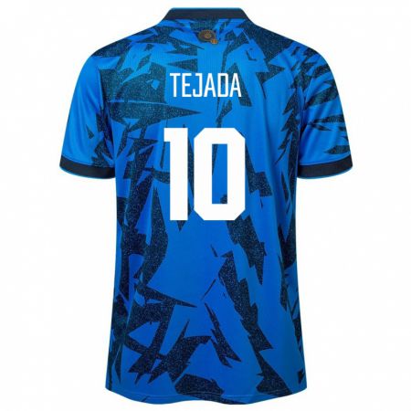 Kandiny Homme Maillot Salvador Rafael Tejada #10 Bleu Tenues Domicile 24-26 T-Shirt