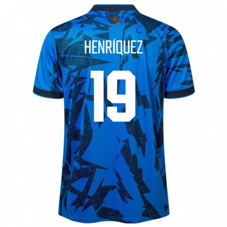 Kandiny Homme Maillot Salvador Alejandro Henríquez #19 Bleu Tenues Domicile 24-26 T-Shirt