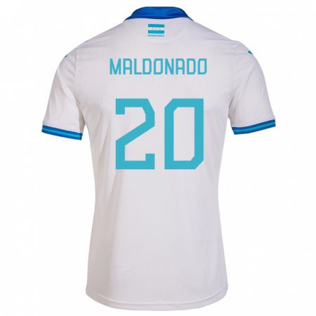 Kandiny Homme Maillot Honduras Alessandro Maldonado #20 Blanc Tenues Domicile 24-26 T-Shirt