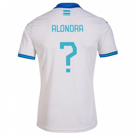 Kandiny Homme Maillot Honduras Alondra Aguilar #0 Blanc Tenues Domicile 24-26 T-Shirt