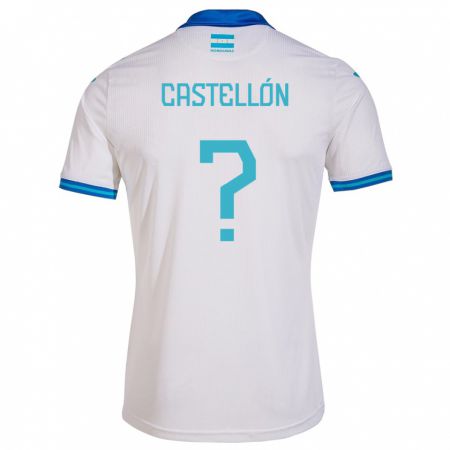 Kandiny Homme Maillot Honduras Ingris Castellón #0 Blanc Tenues Domicile 24-26 T-Shirt
