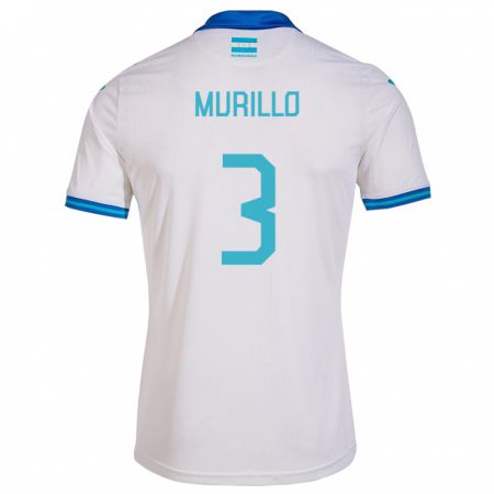 Kandiny Homme Maillot Honduras Bárbara Murillo #3 Blanc Tenues Domicile 24-26 T-Shirt