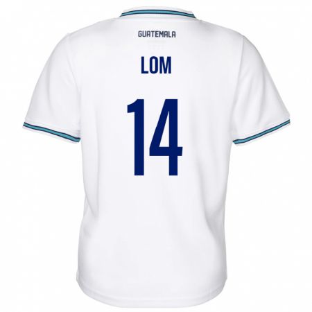 Kandiny Homme Maillot Guatemala Darwin Lom #14 Blanc Tenues Domicile 24-26 T-Shirt