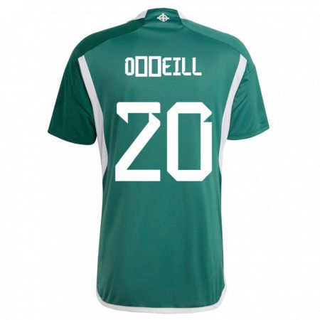 Kandiny Homme Maillot Irlande Du Nord Ceadach O’Neill #20 Vert Tenues Domicile 24-26 T-Shirt