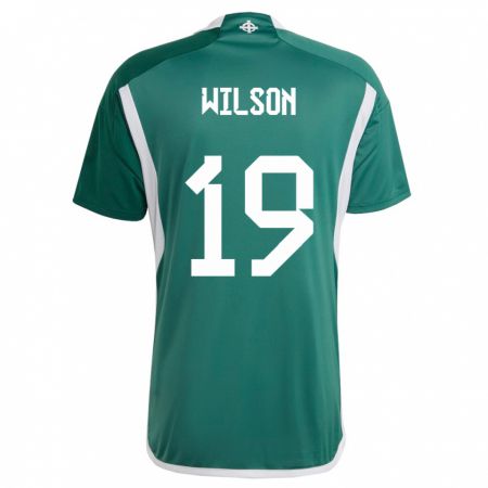 Kandiny Homme Maillot Irlande Du Nord Emily Wilson #19 Vert Tenues Domicile 24-26 T-Shirt