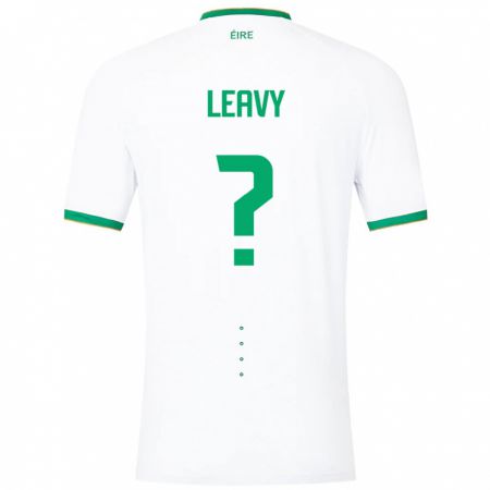 Kandiny Homme Maillot Irlande Kian Leavy #0 Blanc Tenues Extérieur 24-26 T-Shirt