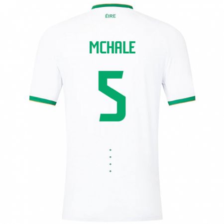 Kandiny Homme Maillot Irlande Sean Mchale #5 Blanc Tenues Extérieur 24-26 T-Shirt