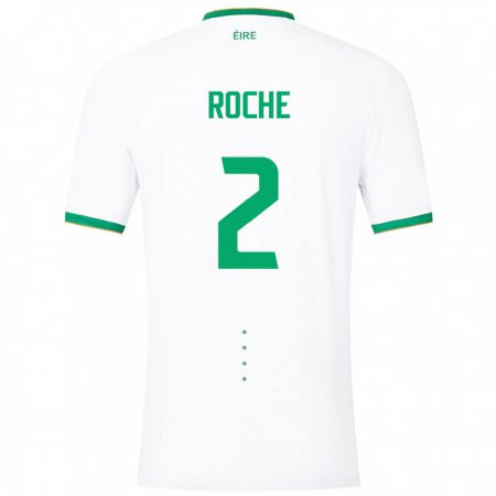 Kandiny Homme Maillot Irlande James Roche #2 Blanc Tenues Extérieur 24-26 T-Shirt