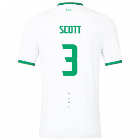 Kandiny Homme Maillot Irlande Harriet Scott #3 Blanc Tenues Extérieur 24-26 T-Shirt