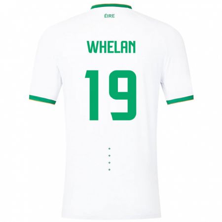 Kandiny Homme Maillot Irlande Emily Whelan #19 Blanc Tenues Extérieur 24-26 T-Shirt