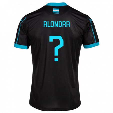 Kandiny Homme Maillot Honduras Alondra Aguilar #0 Noir Tenues Extérieur 24-26 T-Shirt