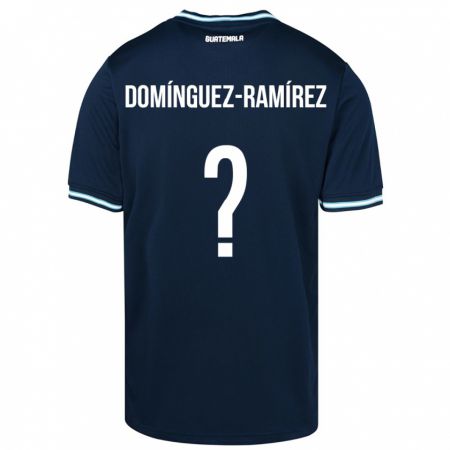 Kandiny Homme Maillot Guatemala Marco Domínguez-Ramírez #0 Bleu Tenues Extérieur 24-26 T-Shirt