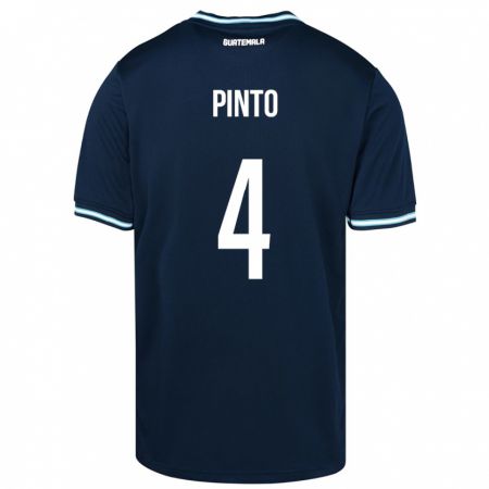 Kandiny Homme Maillot Guatemala José Carlos Pinto #4 Bleu Tenues Extérieur 24-26 T-Shirt