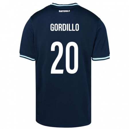 Kandiny Homme Maillot Guatemala Gerardo Gordillo #20 Bleu Tenues Extérieur 24-26 T-Shirt
