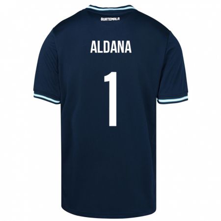 Kandiny Homme Maillot Guatemala David Aldana #1 Bleu Tenues Extérieur 24-26 T-Shirt