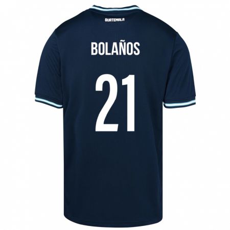 Kandiny Homme Maillot Guatemala Diego Bolaños #21 Bleu Tenues Extérieur 24-26 T-Shirt