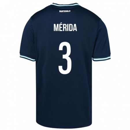 Kandiny Homme Maillot Guatemala Daniel Mérida #3 Bleu Tenues Extérieur 24-26 T-Shirt