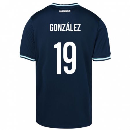 Kandiny Homme Maillot Guatemala Karen González #19 Bleu Tenues Extérieur 24-26 T-Shirt