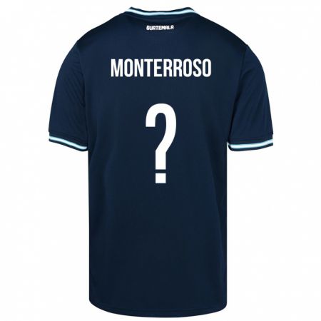 Kandiny Homme Maillot Guatemala María Monterroso #0 Bleu Tenues Extérieur 24-26 T-Shirt