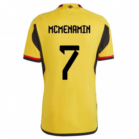 Kandiny Homme Maillot Irlande Du Nord Conor Mcmenamin #7 Blanc Tenues Extérieur 24-26 T-Shirt