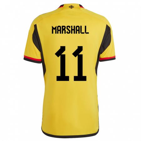 Kandiny Homme Maillot Irlande Du Nord Callum Marshall #11 Blanc Tenues Extérieur 24-26 T-Shirt