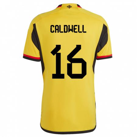 Kandiny Homme Maillot Irlande Du Nord Nadene Caldwell #16 Blanc Tenues Extérieur 24-26 T-Shirt