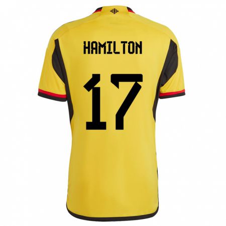 Kandiny Homme Maillot Irlande Du Nord Caragh Hamilton #17 Blanc Tenues Extérieur 24-26 T-Shirt