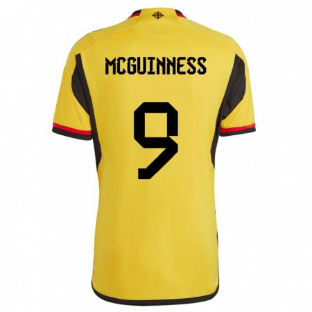 Kandiny Homme Maillot Irlande Du Nord Kirsty Mcguinness #9 Blanc Tenues Extérieur 24-26 T-Shirt