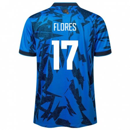 Kandiny Femme Maillot Salvador Diego Flores #17 Bleu Tenues Domicile 24-26 T-Shirt