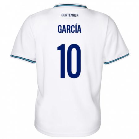 Kandiny Femme Maillot Guatemala Gabriel García #10 Blanc Tenues Domicile 24-26 T-Shirt