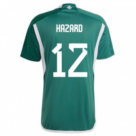 Kandiny Femme Maillot Irlande Du Nord Conor Hazard #12 Vert Tenues Domicile 24-26 T-Shirt