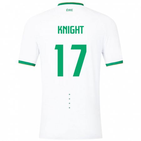 Kandiny Femme Maillot Irlande Jason Knight #17 Blanc Tenues Extérieur 24-26 T-Shirt