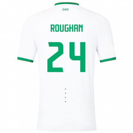 Kandiny Femme Maillot Irlande Sean Roughan #24 Blanc Tenues Extérieur 24-26 T-Shirt