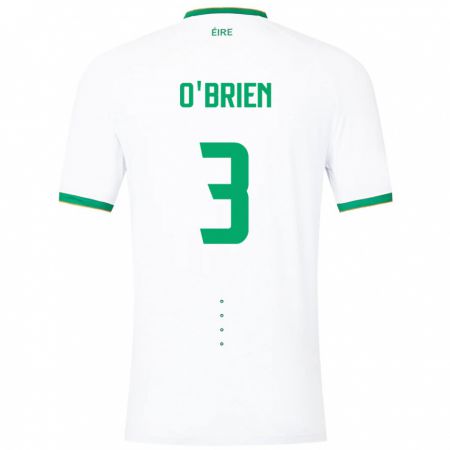 Kandiny Femme Maillot Irlande Luke O'brien #3 Blanc Tenues Extérieur 24-26 T-Shirt