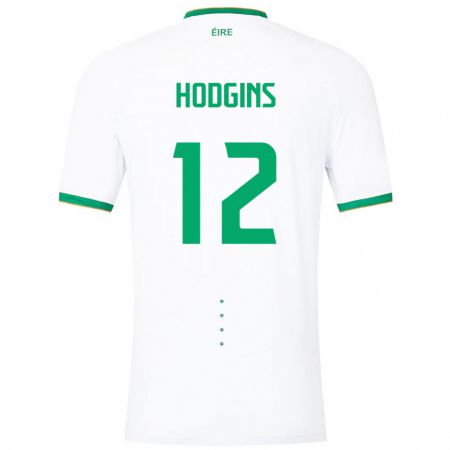 Kandiny Femme Maillot Irlande Gavin Hodgins #12 Blanc Tenues Extérieur 24-26 T-Shirt