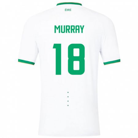 Kandiny Femme Maillot Irlande Matthew Murray #18 Blanc Tenues Extérieur 24-26 T-Shirt