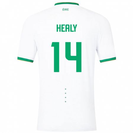 Kandiny Femme Maillot Irlande Freya Healy #14 Blanc Tenues Extérieur 24-26 T-Shirt